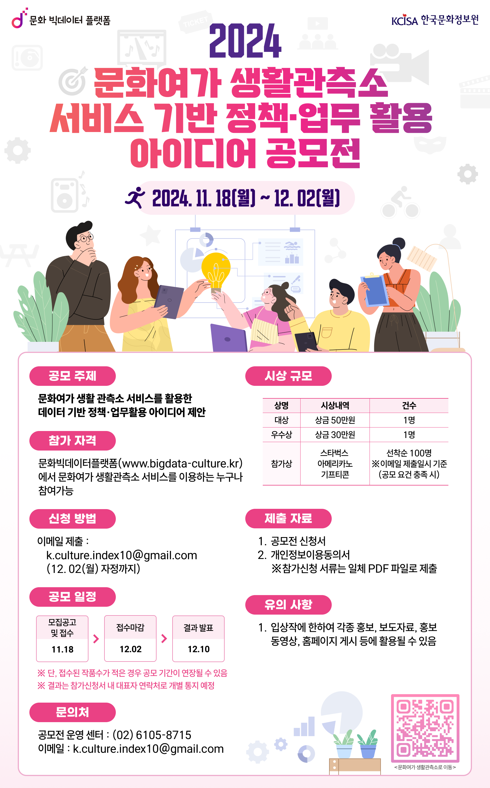 2024년 문화여가 생활 관측소 서비스 기반 정책 업무활용 아이디어 공모전