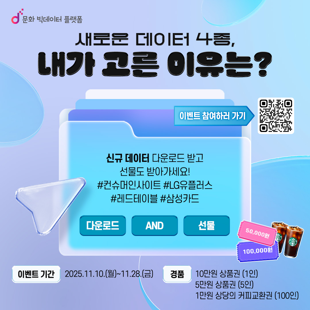 [이벤트] 새로운 데이터 4종, 내가 고른 이유는?